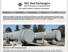 Tablet Screenshot of heatexchangers.ca